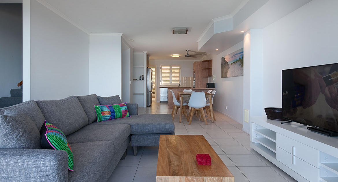 Living room at Villa Seascapes | Sunshine Coast Holiday Homes