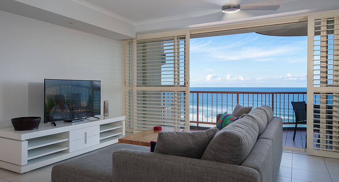 2nd floor entertainment area at Villa Seascapes | Sunshine Coast Holiday Homes